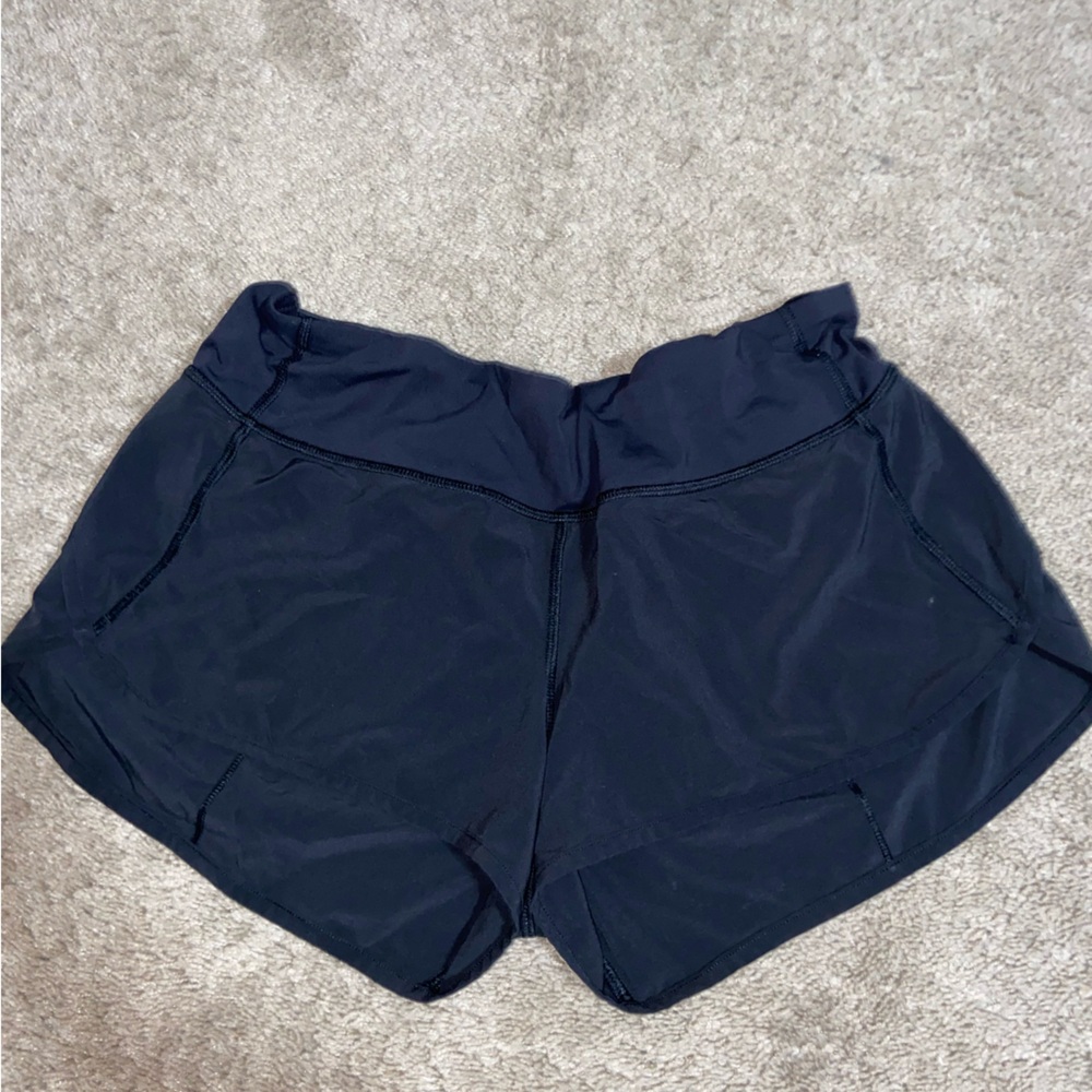 Lululemon Athletica Black Athletic Shorts Lightweight Moisture-Wicking - Picture 2 of 8